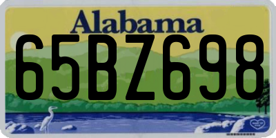 AL license plate 65BZ698