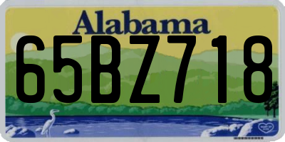 AL license plate 65BZ718
