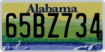 AL license plate 65BZ734