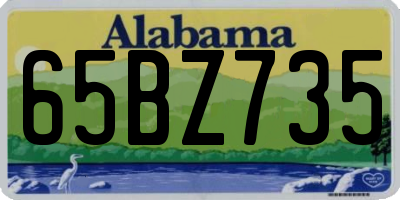 AL license plate 65BZ735