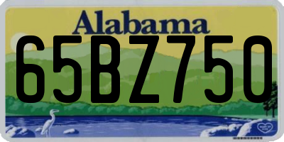 AL license plate 65BZ750