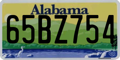 AL license plate 65BZ754