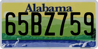 AL license plate 65BZ759
