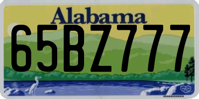 AL license plate 65BZ777
