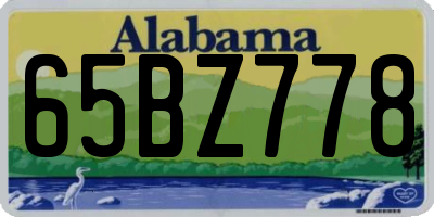 AL license plate 65BZ778