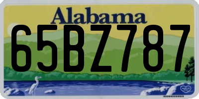 AL license plate 65BZ787