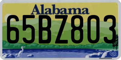 AL license plate 65BZ803