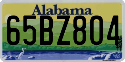 AL license plate 65BZ804