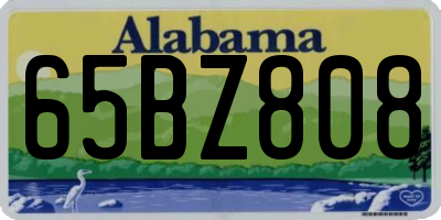 AL license plate 65BZ808