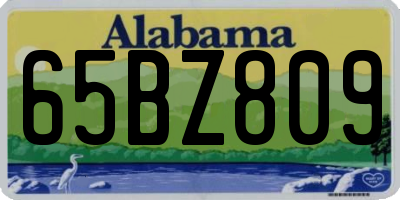 AL license plate 65BZ809