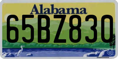 AL license plate 65BZ830