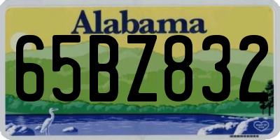 AL license plate 65BZ832