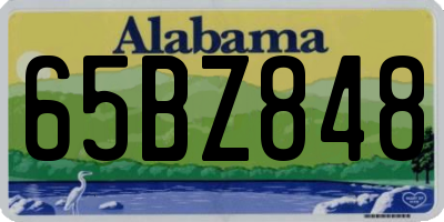 AL license plate 65BZ848