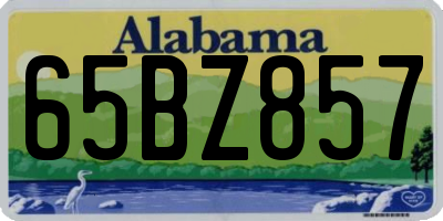 AL license plate 65BZ857