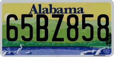 AL license plate 65BZ858