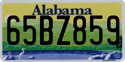 AL license plate 65BZ859