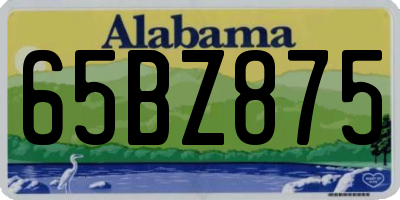 AL license plate 65BZ875