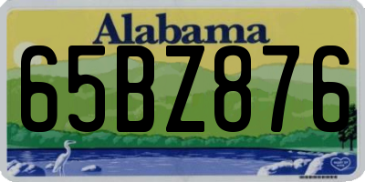 AL license plate 65BZ876