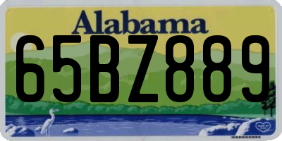 AL license plate 65BZ889
