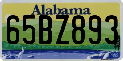 AL license plate 65BZ893