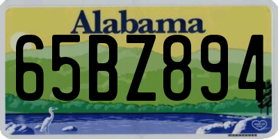 AL license plate 65BZ894