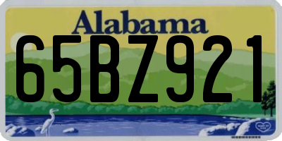 AL license plate 65BZ921