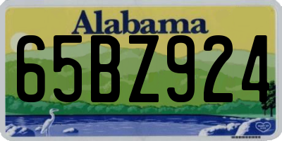AL license plate 65BZ924