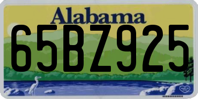 AL license plate 65BZ925