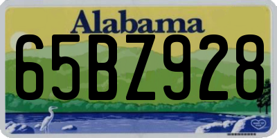 AL license plate 65BZ928
