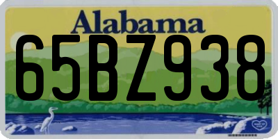 AL license plate 65BZ938