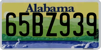 AL license plate 65BZ939