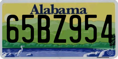 AL license plate 65BZ954