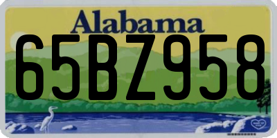 AL license plate 65BZ958
