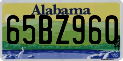 AL license plate 65BZ960