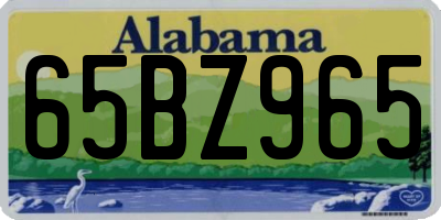 AL license plate 65BZ965
