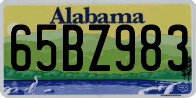 AL license plate 65BZ983