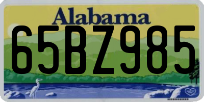 AL license plate 65BZ985