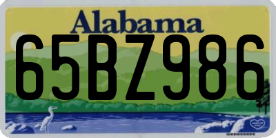 AL license plate 65BZ986