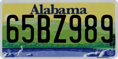 AL license plate 65BZ989