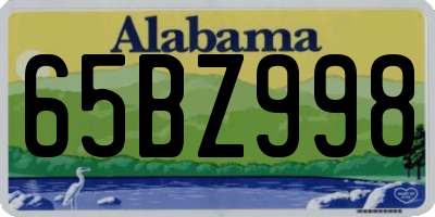 AL license plate 65BZ998
