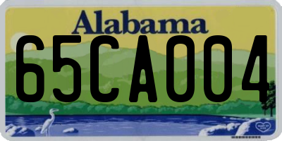 AL license plate 65CA004
