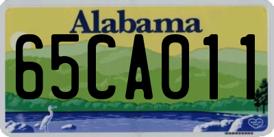 AL license plate 65CA011