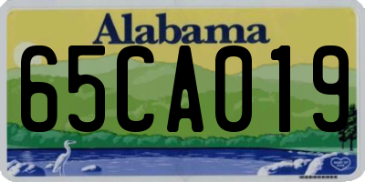 AL license plate 65CA019