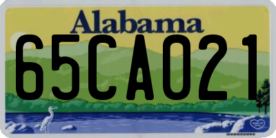 AL license plate 65CA021