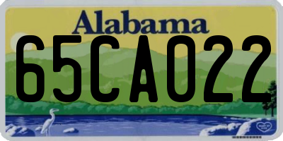 AL license plate 65CA022