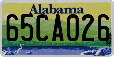 AL license plate 65CA026