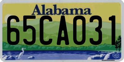 AL license plate 65CA031