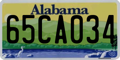 AL license plate 65CA034