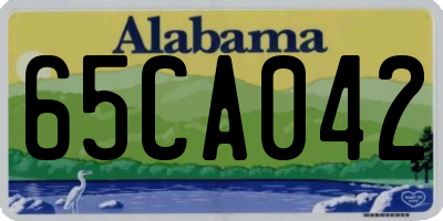AL license plate 65CA042