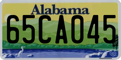AL license plate 65CA045